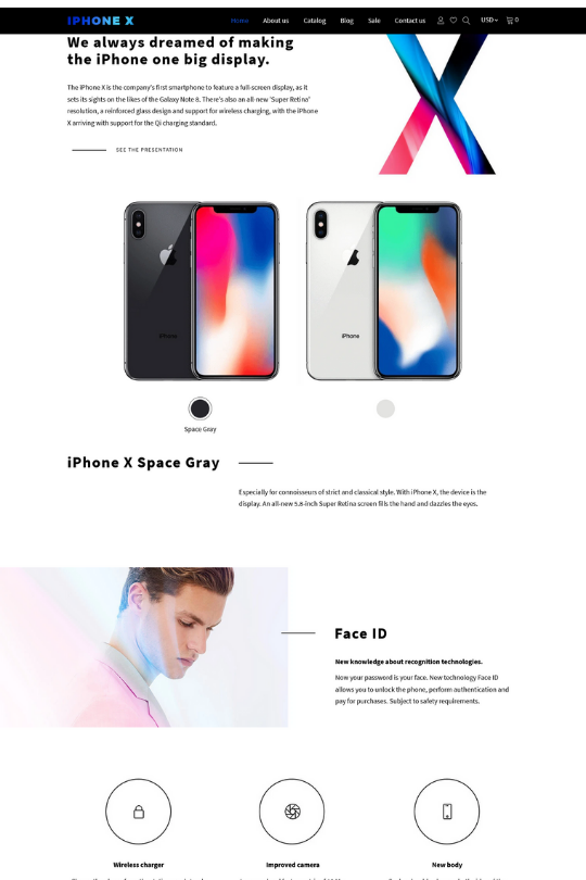Download iPhone X- Apple Store Shopify Theme - 15 Best Premium Shopify Themes For Single Product