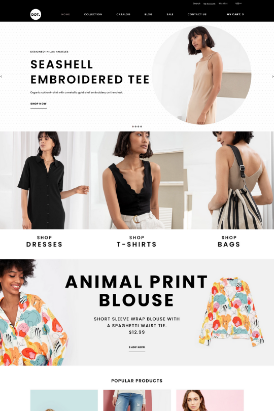 Download DOT. - Women's Fashion & Clothing eCommerce Elegant Shopify Theme - Best Shopify Themes For Clothing Online Store