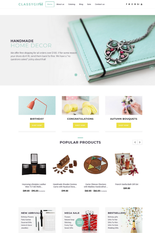 Download Gifts Store Responsive Shopify Theme blog for arts Handicraft theme - Best Premium Shopify theme For Blog