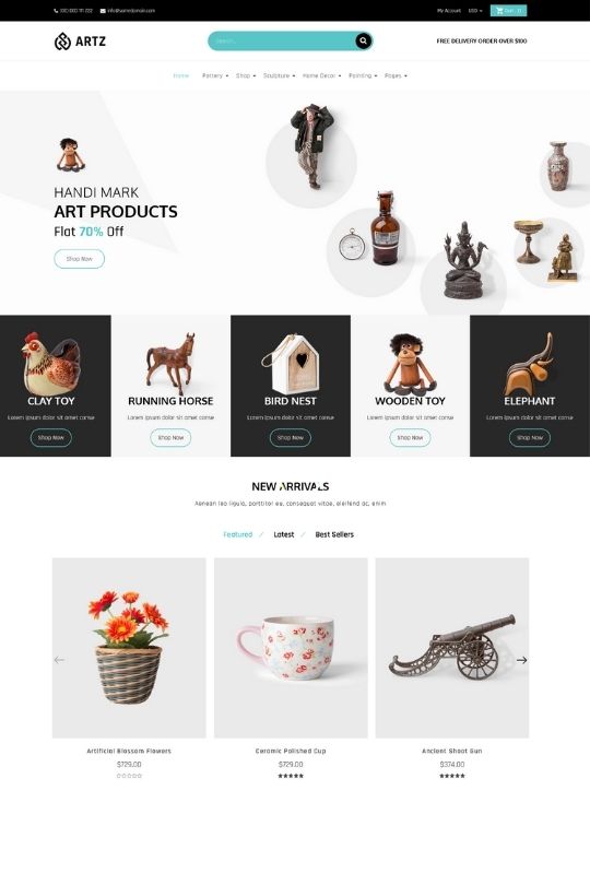 Download Artz – Art, Handmade Shop Shopify Theme - Best Shopify Themes For Custom Products Online Store