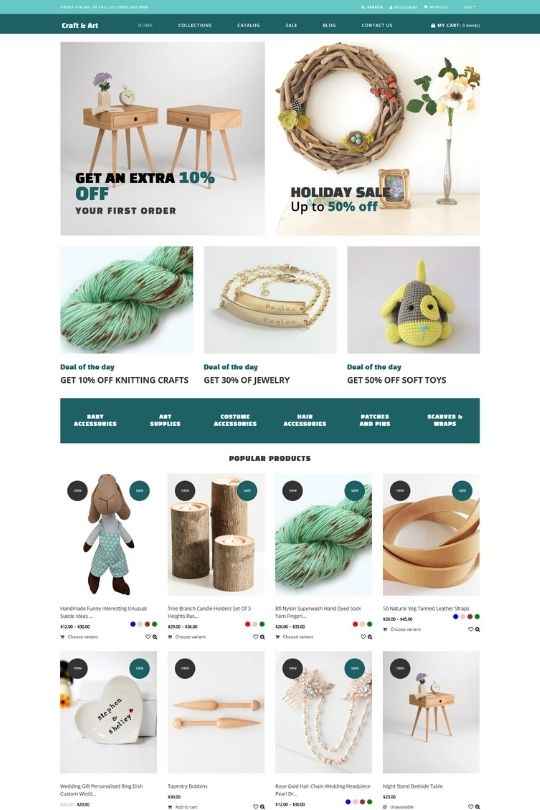 Download Craft & Art - Handmade & Craft Store Shopify Theme - Best Shopify Themes For Custom Products Online Store