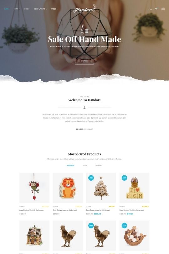 Download HandArt - Shopify Theme for Artists, Jewelry, ArtWork, Handmade and Artisans - Best Shopify Themes For Custom Products Online Store