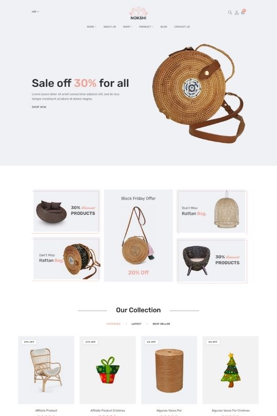 Download Handmade & Craft Responsive Shopify Theme - Nokshi - Best Shopify Themes For Custom Products Online Store