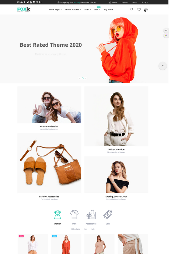Download Foxic - Modern and Clean, Multipurpose Shopify Theme - Best Shopify Theme For Clothing Store