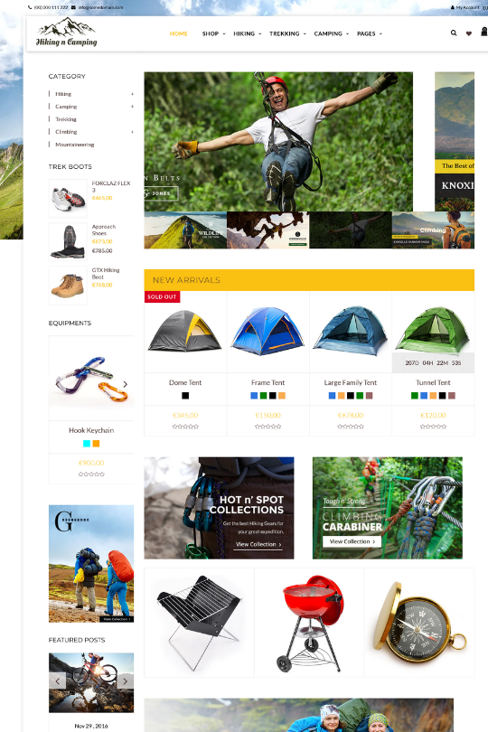Download Adventure Store - Hiking, Camping & Trekking Shopify Theme - Top 10 Shopify Themes for Your Outdoors Store