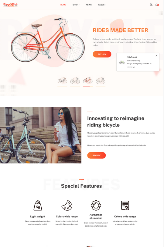 Download Bikez - Cycle, Bike Shop Single Product Shopify Theme - Best Shopify Themes for One Page Shopify store