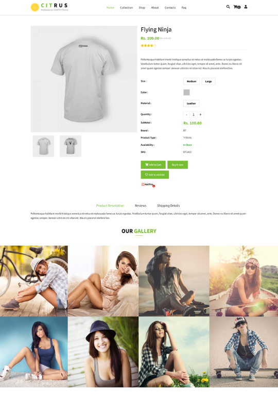Download Citrus - One Page Shopify Theme - Best Shopify Themes for One Page Shopify store