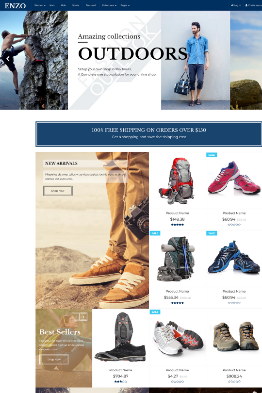 Download Enzoo Responsive Shopify Theme - Top 10 Shopify Themes for Your Outdoors Store