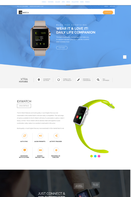 Download Ex Watch V-2 - Single Product eCommerce Shopify Theme - Best Shopify Themes for One Page Shopify store