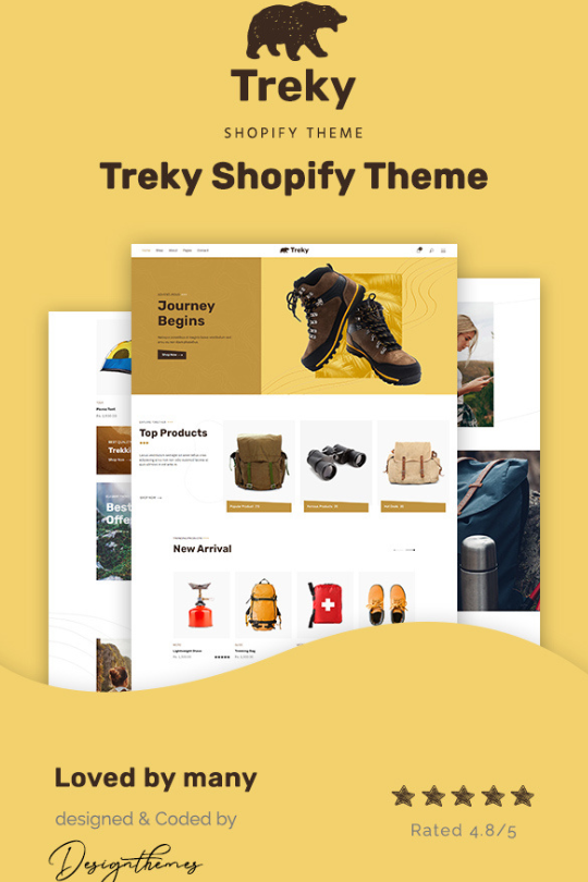 Download Treky-Trekking Adventure Store Shopify Theme - Top 10 Shopify Themes for Your Outdoors Store