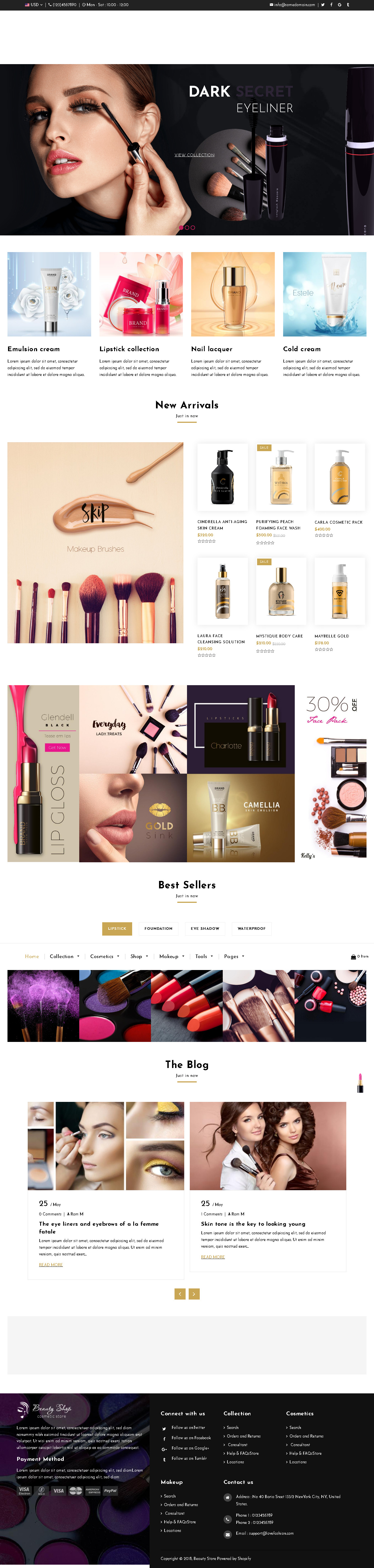 Best Shopify themes for Cosmetics store - Handpicked Themes Collection