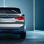 BMW iX3 2020 from back rear side view 4k hd wallpaper