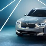 BMW iX3 2020 front side view on charging point 4k hd wallpaper