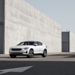 Polestar 2 white color on street side front view 4k uhd wallpaper upcoming cars in 2020
