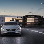 Volvo V40 on highway front side view headlights hd wallpaper