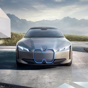 BMW i4 Electric Car 2020 front view headlights