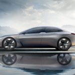 BMW i4 Electric Car 2020 full rear side view