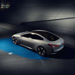 BMW i4 Electric Car 2020 top view glass roof