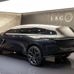 Lagonda All Terrain Concept side view from rear back side black color 4k ultra uhd wallpaper